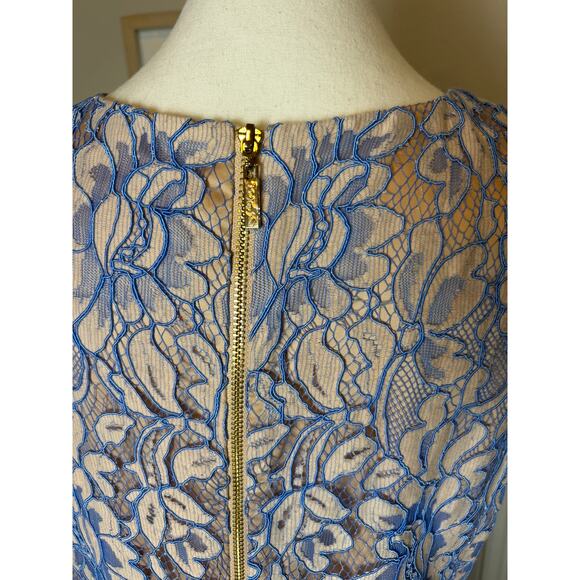Eliza j | Blue/Neutral Lace Shift Dress | Medium - Picture 13 of 16